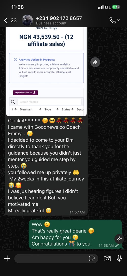 Student testimonial screenshot 1